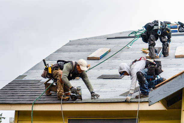 Professional Roofing technician working in Hanover, MI